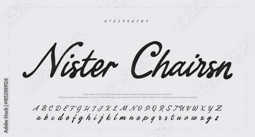 Signature script lettering font