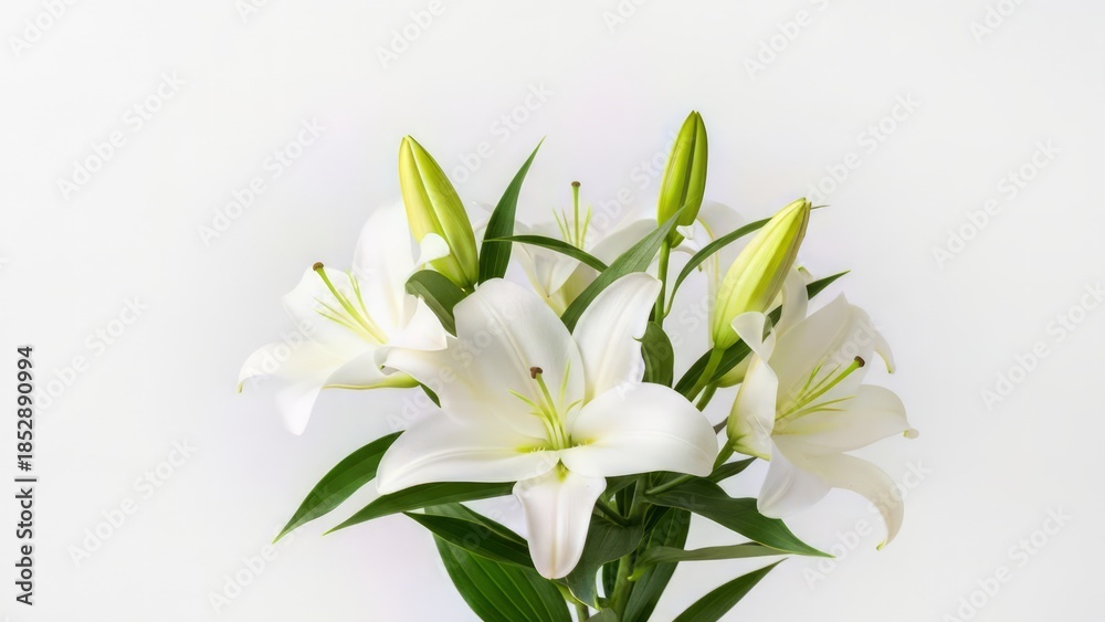 Obraz premium Elegant white lilies for galentine's day
