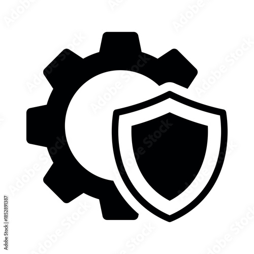 Minimal black and white security and privacy icon set featuring passwords, Face ID, fingerprint authentication, data protection, secure payments, access control and warning symbols. Ideal for websites
