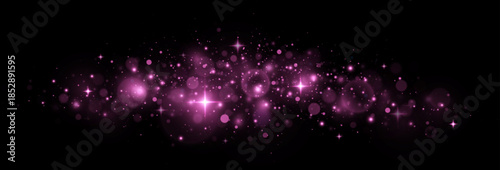 Shimmering Christmas flare with bright stardust particles.