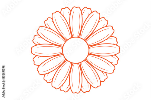 Simple white flower illustration