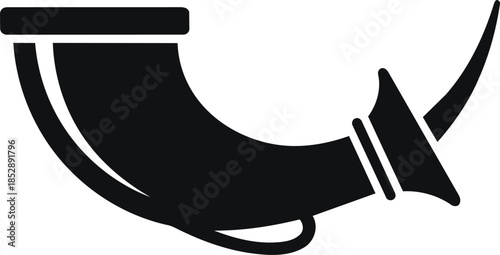 Simple Hunting Horn Icon Illustration.