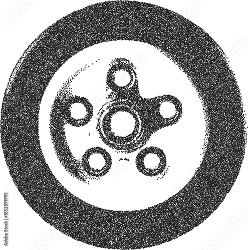 Skate vintage y2k stipple art, board halftone stipple brutalist retro vector png with transparent background, grind 2000s aesthetic photocopy effect tattoo