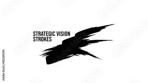 Bold abstract brush stroke symbolizing strategic vision and impactful ideas