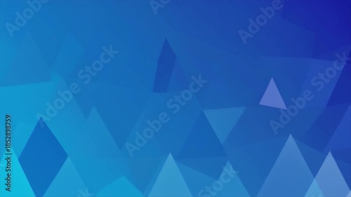 Abstract Blue Geometric Polygonal Background with Triangle Shapes image photo