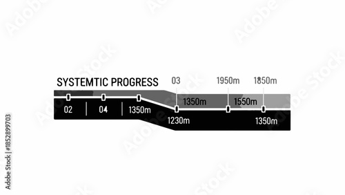 Visualizing systemic progress with a dynamic, abstract timeline chart.