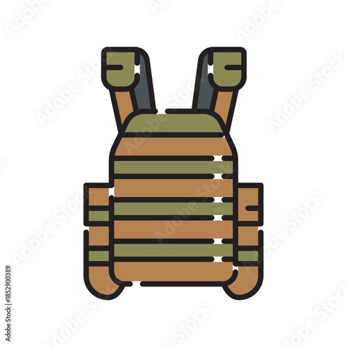 plate carrier black line icon. Vector isolated element