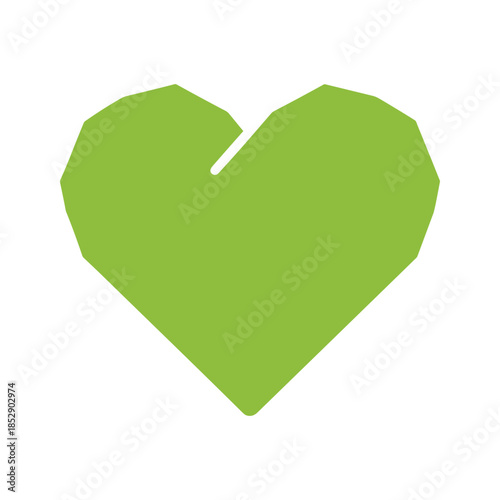 Green broken heart icon
