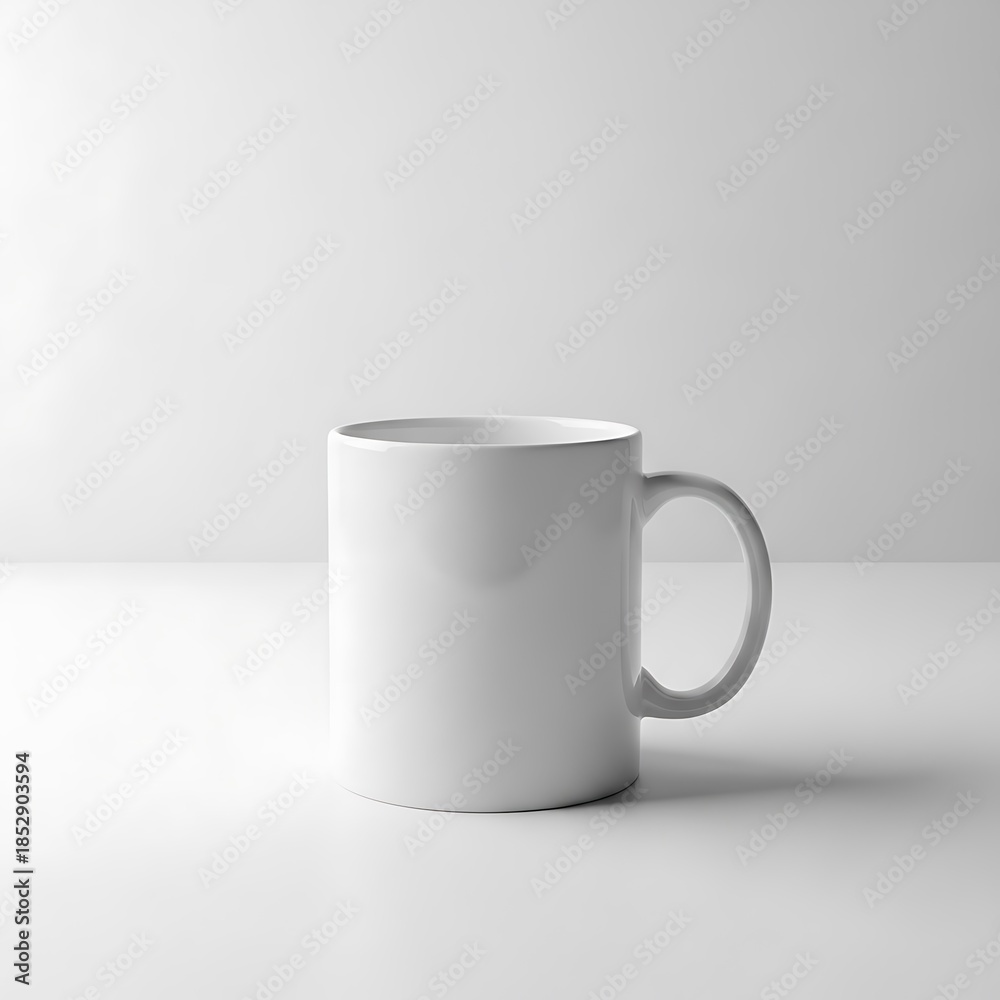 Fototapeta premium white cup on white background