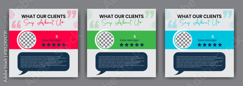 Modern Customer Feedback and Testimonial Card Design with Professional look