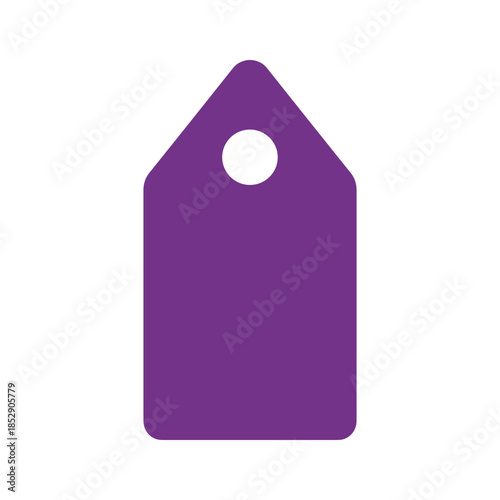 Purple tag or label icon on white background