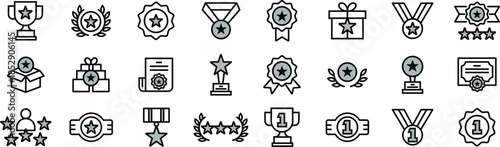 Large Icon Pack Awards Achievement for Websites, Apps, UI UX Projects, and Design Digital Assets