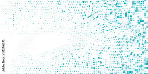 Abstract Gradient Blue Color Halftone Background Staggered Dots Pattern Modern Abstract