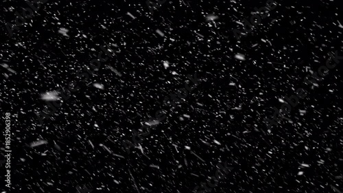 Winter overlay - animation of falling dense snow . Seamless snowing loop. Alpha channel - transparent background.

