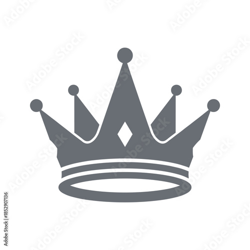 Gray crown icon on white background