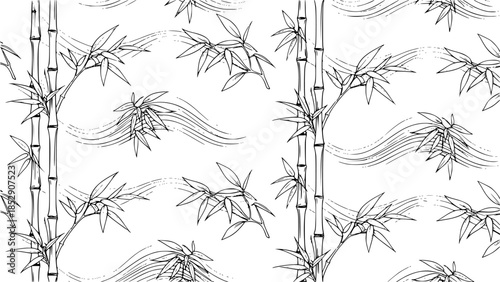 Thin lines backgrounds with simple asian patterns