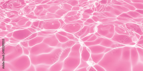 Refreshing pink water surface with shimmering light reflections creating an abstract pattern
