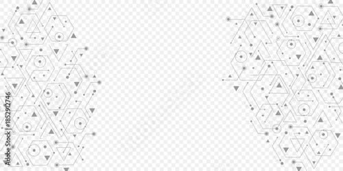 Geometric abstract background with connected line and dots. Structure molecule and communication. Big Data Visualization. Medical, technology, science background. Vector illustration.