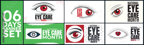 6 days Banner set national eye care month