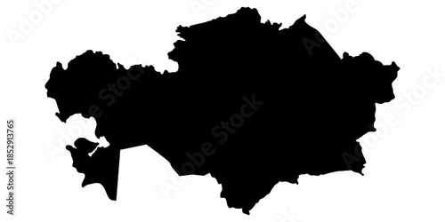 Kazakhstan country map silhouette graphic