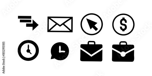 e mail icon set