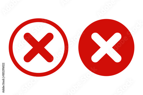 Two red crosses indicate rejection or an incorrect answer.