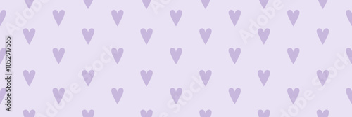 Adoring Valentine Hearts seamless pattern, Web banner