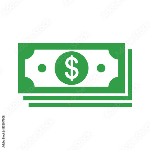 Green Dollar Bills Icon