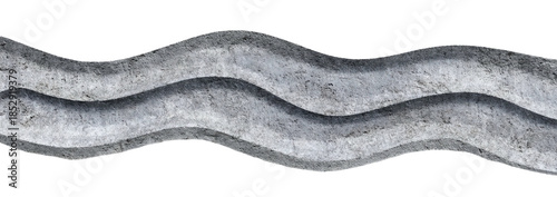 Three undulating, grey bands on a black background, suggesting carved stone or textured surface