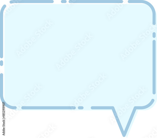 シンプルな青色の吹き出し