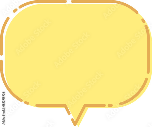 シンプルなオレンジ色の吹き出し