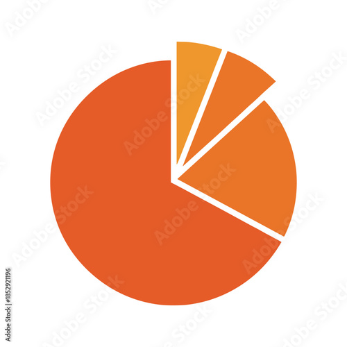 Orange Pie Chart Illustration