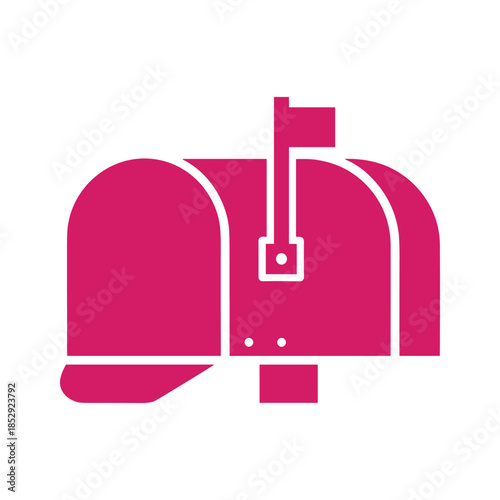 Mailbox icon in pink