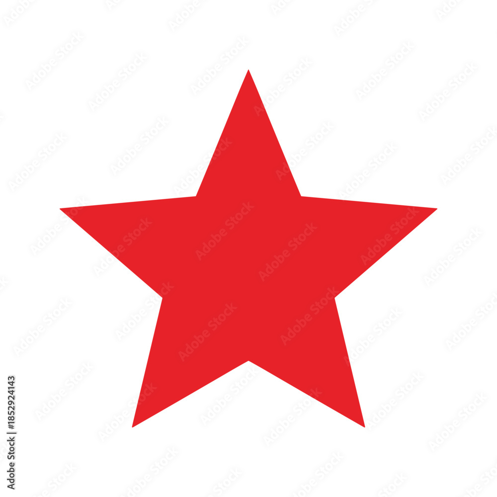 Obraz premium Red star icon on white background
