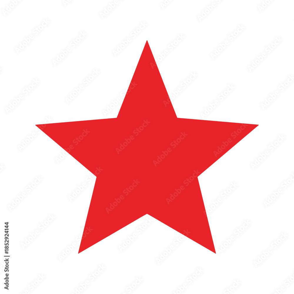 Obraz premium Red star icon on white background