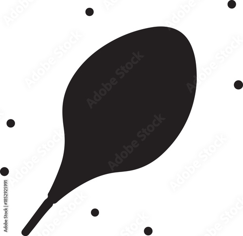 Single pea pod silhouette with peas vector illustration on transparent background