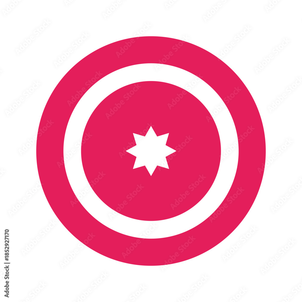 Obraz premium Pink target icon with star