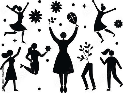 Empowered women celebration illustration