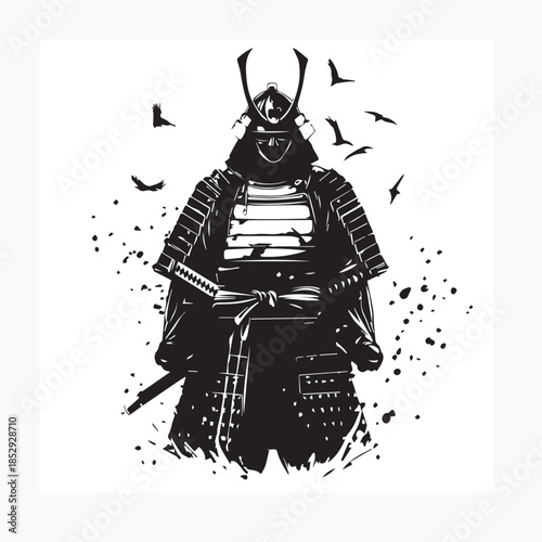 vector illustration of a knight with a sword