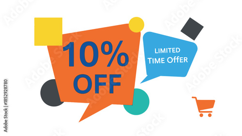 Special Offer 10 Percent Off Limited Time Shopping Cart.