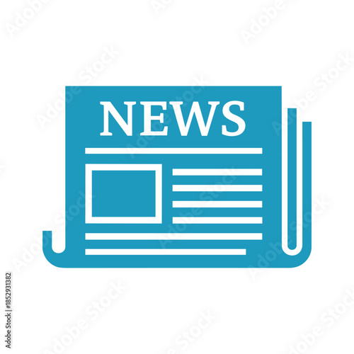 Newspaper icon in blue