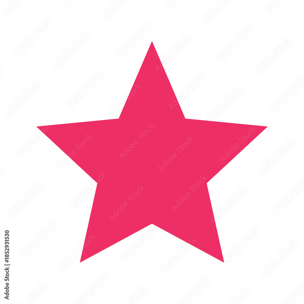 Fototapeta premium Pink star icon on white background
