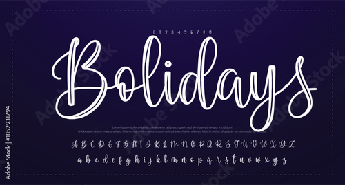 Signature script lettering font 
