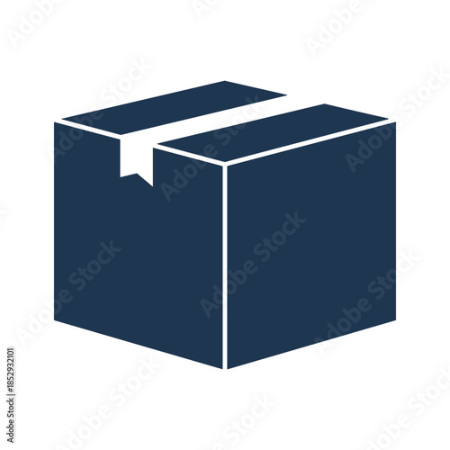 Dark Blue Box with White Ribbon