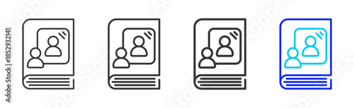 Reflection Notes icon set collection creative outline style for education with multiple thickness variations suitable for exam test review study rating certification