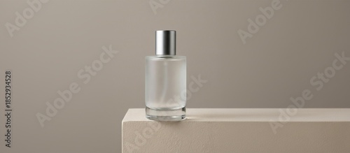 Modern cosmetic container mockup with branding-ready label space