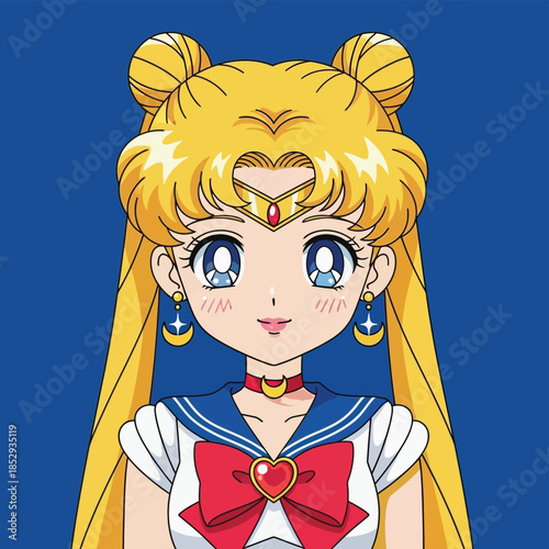 Sailor Moon character illustration vector