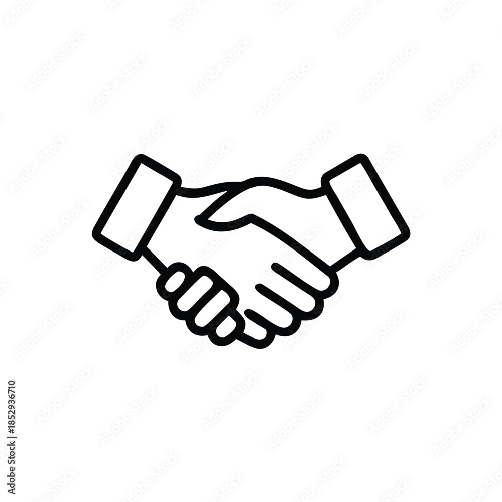 Naklejka premium handshake icon vector illustration