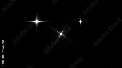 Wallpaper Mural Sparkling stars shine animation on black background. fast glitter star motion, white cartoon, flat, vector, doodles style stars blinking. sparkle Star light effect, glowing twinkling glitter star. 4K Torontodigital.ca