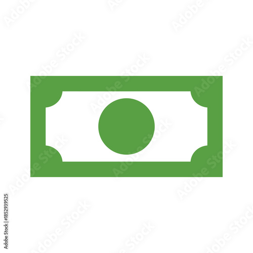 Green banknote illustration